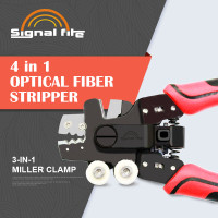 Signalfire 8In1 Fiber Optic Stripper With 3 Hole Miller Pliers