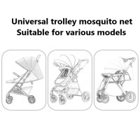 Baby Stroller Mosquito Net Full Cover Daisy Embroidery Gauze Sunshade Cover Summer Breathable Mosquito Stroller Accessories
