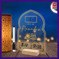 Kalender Ramadhan Puasa Acrylic Ramadan Calendar Decoration BJK-RHTP Warna Transparent