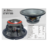 KOMPONEN SPEAKER BLACKSPIDER 15WV400 SPEAKER 15 INCH 15 WV 400