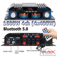 HiFi Ampli 1600W (4x400W) Power Amplifier Digital 4 Channel mobil dan rumah Audio Amplifier