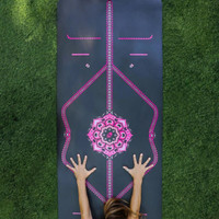 LIFORME BLOSSOMING LOTUS GREY YOGA MAT 100% ORIGINAL MATRAS ASLI TERLARIS/TERMURAH/TERPOPULER