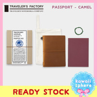 Travelers Notebook Kit Passport Size | Camel | Ready Stock Handcarry Jepang | Traveler'S Notebook Cover + Refill Set Promo