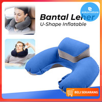 Bantal Leher U-Shape Inflatable Air Blow Up