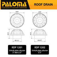 NEW PRODUCT PALOMA ROOF DRAIN LANTAI ATAP TALANG AIR SARINGAN GOT BALKON RDP 12