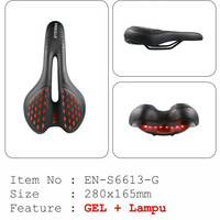 BEST SADEL SEPEDA. GEL. ADA LED BELAKANG. EMPUK NYAMAN. ETERNA EN-S6613-G