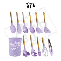 JIB Silicone Utensil Set / Kitchen Silicon Utensile Set + Bucket / Sodet Silikon / Spatula Set /  Utensile Set 13 pcs & 10 pcs