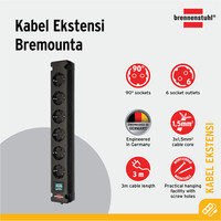 Stop Kontak Kabel Extension Terminal Colokan Listrik 6 Lubang Brennenstuhl Bremounta dengan kabel 3m dan Switch 1150650316 TERLARIS/TERMURAH/TERPOPULER