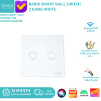 Bardi Smart Wall Switch Saklar Pintar Touch WiFi Smart Home EU 2-PUTIH TERLARIS/TERMURAH/TERPOPULER