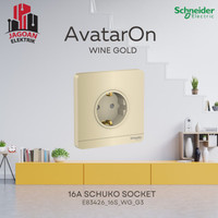 Stop Kontak Schuko Avatar On Wine Gold Schneider E83426_16S_WG_G3