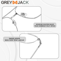 GREY JACK KACAMATA ANTIRADIASI BLUERAY MODEL KOTAK TR90+METAL 9354 25.25
