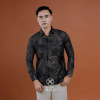 Batik Oliver Motif SEMESTA Kemeja Batik Laki Laki Slim fit Lengan Panjang Original NEWBG