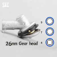 SILVER Gear case kepala pisau mesin potong rumput potong padi suri 9 2tak SURI 7 SEGI 4 4tak 318-328-431-435 GX31-35 26mm