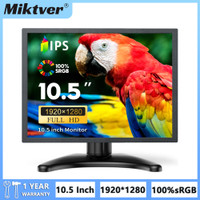 Miktver G1051 CCTV Surveillance Display Full HD 1920x1280P Desktop Monitor 10.5" IPS Screen With HDMI/VGA Video Input Second PC