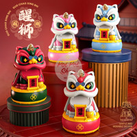 Pajangan Patung Barongsai Drum 2025 Goyang Dashboard Mobil Anak Kartun Imlek Bobblehead Dashboard Solar Hoki Sovenir Imlek Kualitas Terbaik Berkualitas
