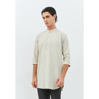 Jobb Arkhan Baju Koko Pria Kurta Lengan Pendek Regular Fit Khaki