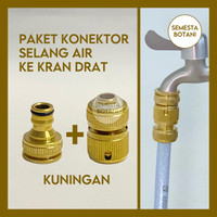 Konektor Kuningan Kran Drat Selang 3/8 1/2 5/8 3/4 Inch Quick Release Terlaris