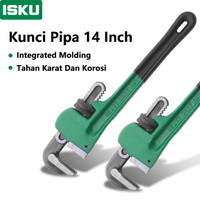 Ready Stok Isku Kunci Pipa Pipe Wrench Kunci Ledeng 14 Inch / Alat Perbaikan Pipa Air/Adjustable Pipe Wrench/Cocok Untuk Pipa Dan Baut