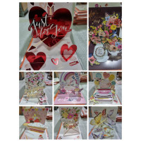 Kartu ucapan pop up 3D bergambar greeting card 2001