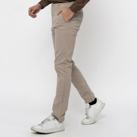 Cool- M231 Celana Panjang Pria Chinos Slim Fit Stretch Cream C1095