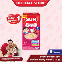 SUN Bubur Sereal Susu Daging Sapi & Kacang Merah Box 120