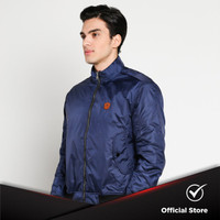INVENTZO SANDSTORM - Jaket Motor Bomber Retro Tahan Angin Pria - Navy