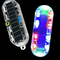 Solar Car Strobe Warning Light Auto Emergency Light Electric Motorcycle Truck Brake Taillight Waterproof Flashing Lights