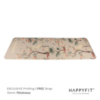 HAPPYFIT [FREE Strap] Yoga Mat Printing NBR 15mm - Matras Yoga - SECRET GARDEN