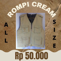TERLARIS ROMPI CREAM TANPA KRAH#ROMPI OBLONG#ROMPI.KEGIATAN#ROMPI LAPANGAN#VEST#ROMPI TAKTIKAL#ROMPI RIPSTOP#ROMPI OBLONG MURAH!!! MURAH