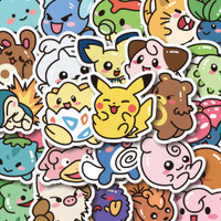 10/30/50pcs Cute Pokemon Anime Stickers Kawaii Pikachu Bulbasaur Cartoon Sticker DIY Skateboard Phone Car Decals Fun for Kid Toy