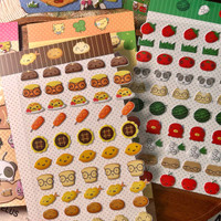 Decal Scrapbooking Stickers Tactile Bubbles Kawaii Fruit Vegetable Foam Sticker Diy Phone Luggage Laptop Suitcase Decal Sticker