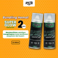 RS31 Paket Super Glow Restorer Isi 2pcs Pengkilap dan Penghitam Body Kendaraan Motor Mobil Cat Glossy, Doff