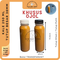 NEW Botol Kale Plastik 250 ml Jus minum Pet KHUSUS OJOL - Putih 19gr