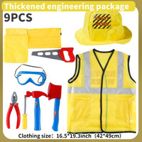 kostum pekerja bangunan / construction worker costume cosplay toddler / baju profesi pekerja bangunan baju costume anak worker