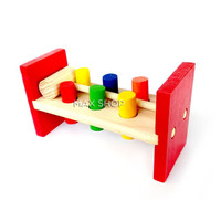 PREMIUM Mainan Edukasi Anak - Strikes The Wooden Palu Ketok Kayu 6 Pasak Warna