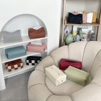 [MINIHOME] Tempat Kotak Tisu Aesthetic Box Tissue Flexibel Mewah Elegant Minimalis Tempat Penyimpanan Tisu Serbaguna