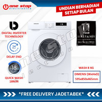 New2 SAMSUNG WW80T3040WW Mesin Cuci Front Loading w/ Quick Wash 8KG