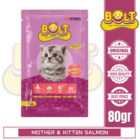 BOLT CAT POUCH 80 GR Makanan Kucing Basah Bolt Pouch 80 Gr All Variant