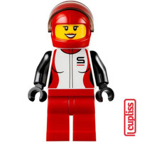 PART OUT LEGO CTY1109 City Race Car Driver Female Minifigure