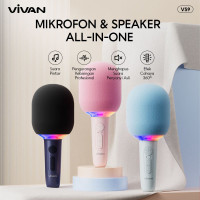 VIVAN Bluetooth Karaoke Speaker VS9 360° RGB Light Voice Changer Garansi 12 Bulan