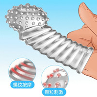 Terbaru Kondom Jari G-Spot Duri Gerigi Silicon Elastis Alat Bantu Pria Wanita Terbatas