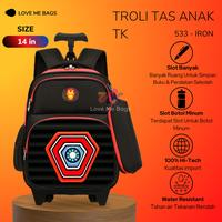 SALE TERLARIS TAS TROLI ANAK SEKOLAH LAKI LAKI TK SUPERHERO IMPORT LMB BAHAN NILON READYY