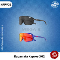 Kacamata Kapvoe X62 Kaca Mata Olahraga Bersepeda Gowes Anti Uv Unisex