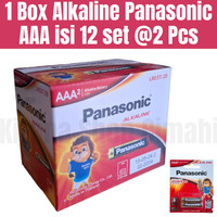 TERBARU BATERAI PANASONIC ALKALINE AAA ORIGINAL ISI 12 HANGER [24 PCS baterai] [SALE TERBATAS!!!]