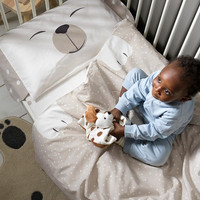 Yass Seprai Alas Ranjang Bayi 1 Set Isi 3 Pola Anak Anjing/Krem, 60X120 Cm