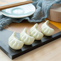 Cute Dumpling Shape Ceramic Chopsticks Holder Stand