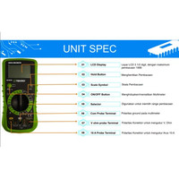 Tekiro Digital MultiMeter / Multi Tester AVO Meter Digital MS-DM1907