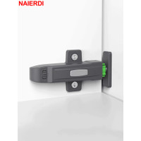 NAIERDI 5 Pack Rebound Self Locking Device,Push to Open Cabinet Catches,Adjustable Kitchen Buckel Locks,Cabinet Push Latches