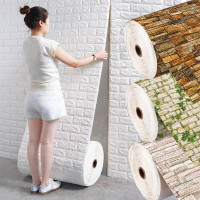 70cm*1m  3D Brick Pattern Wall Panels Wallpaper DIY Waterproof fo