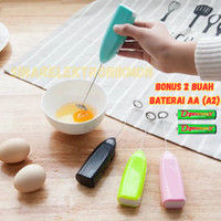 PENGOCOK MINI ELEKTRIK / PENGADUK MINUMAN PORTABLE HAND MIXER BLENDER / Milk Frother / Pengocok Telur Minuman Elektrik / MILKSHAKE FOAM SUSU KOPI TEH WHIPPING MIX TEH TARIK WHISK BLENDER COFFEE JAMU